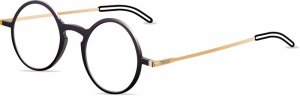 TROO ONTHEGO Blue Light Blocking Ultra Thin Round Glasses- Titanium Case
