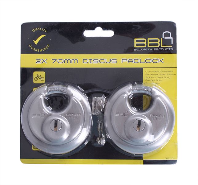 2 x BBL Discus Padlock