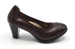 TTP Medium Heel Round Toe Court with Elasticated Top Line