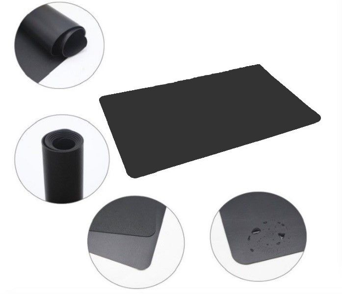 TUFF-LUV Ultra Thin Mega Desk pad Mat for Home &amp; Office – Black (M)