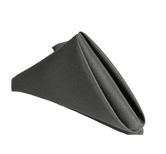 Polyester Napkins 50x50cm - Dark Grey - Set of 10