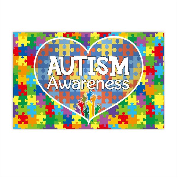 180x115Cm Photography Fabric World Autism Day Banner Background