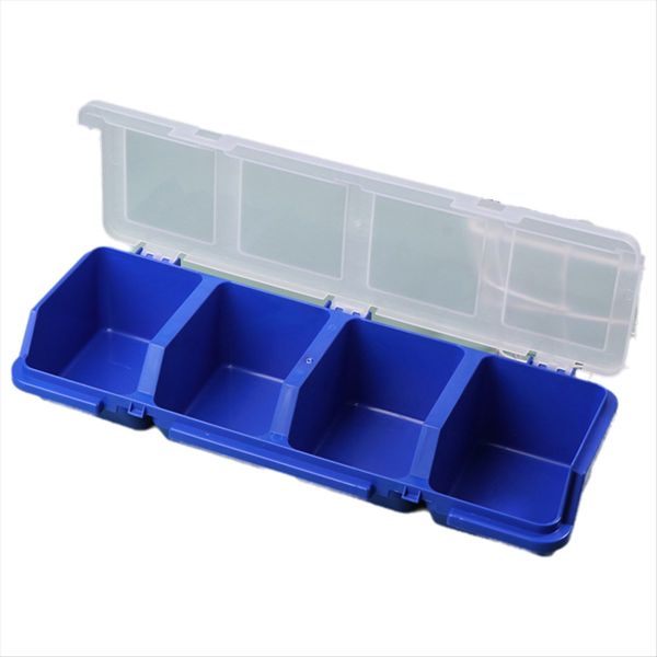 Parts Storage Box Plastic Screw Organizer Box with 4 Compartment Tool Part