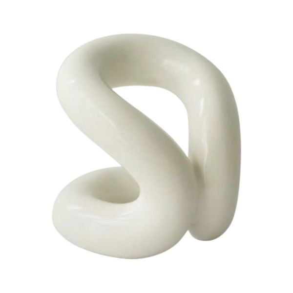 Creative Life Knot Series Ceramic Toothbrush Holder - Milk Coffee Color