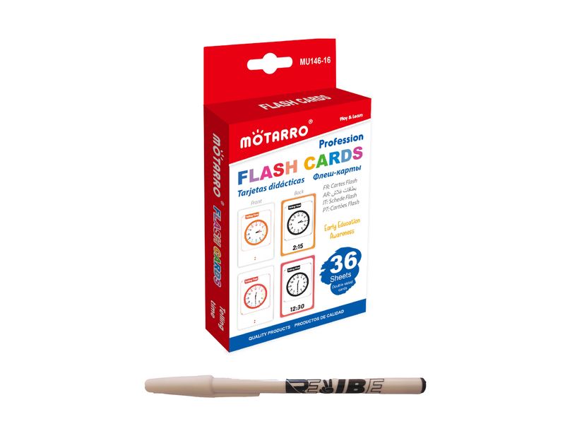 Motarro Children Early Development Time Flash Cards With ReVibe Pen