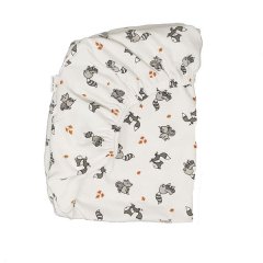 little acorn - Woodland Animals 66x132cm Cot Fitted Sheet - Large