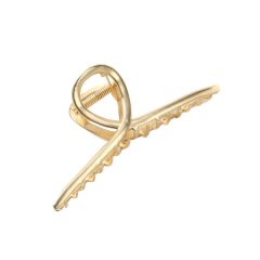 Elegant Gold Metal Claw Clip - Strong Hold, Timeless Style