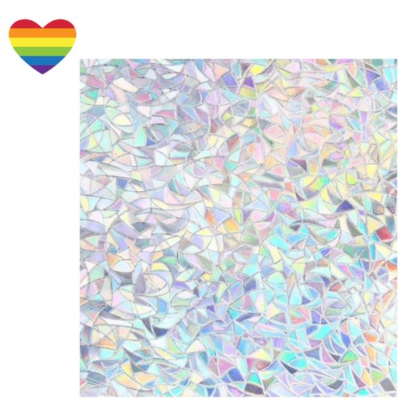 Home Decor Stained Glass Window Sticker Diamond 2M &amp; Heart Sticker