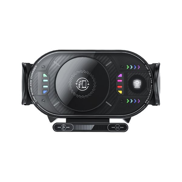 15W High-Power Dual-Coil Car Charging Stand Compatible with Foldable Phones