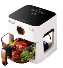 White Cylindrical basket Air Fryer 1.5 L Air Fryer