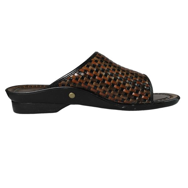 Rodrigo Chocolate Push-In Leather Sandal