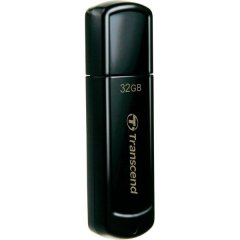 Transcend JetFlash 350 USB Flash Drive 32GB - Slim Portable Memory Stick