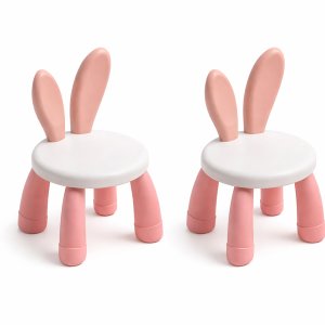 2 Pack - Plastic Children's Rabbit Chair - Pink