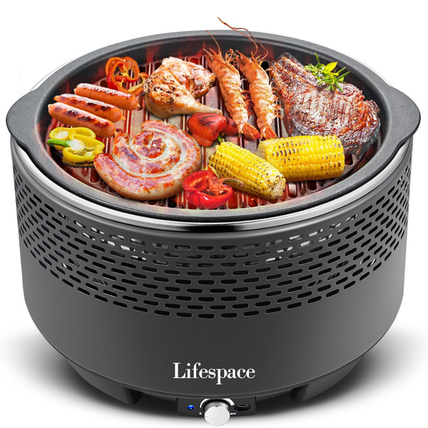 Lifespace Portable Charcoal Braai with Dome Lid &amp; Carry Bag