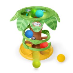 Bright Starts Tropical Twirl Ball Play Toy with Lights &amp; Music- 4 play mode
