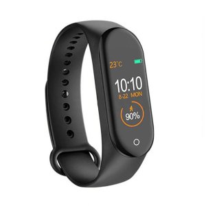 Smart Watch Heart Rate Monitor Tracker Fitness Sports Watch M4 - Black
