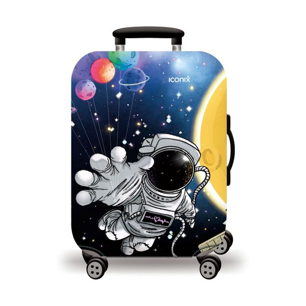 Iconix Printed Luggage Protector Cover - Astro Space Party - L