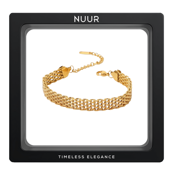 NUUR Mina Bracelet - 18K Gold-Plated, Non-Tarnish, Stainless Steel