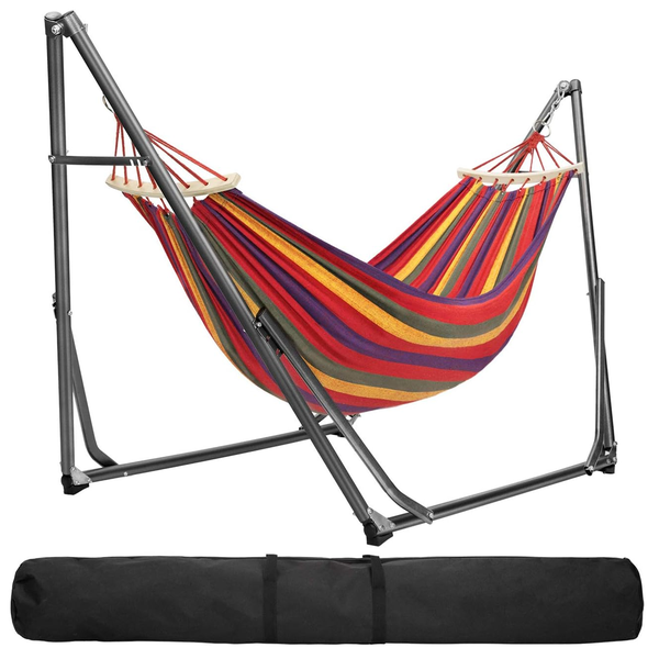 Hammock with Folding Stand Portable Outdoor Foldable Garden Hammock Frame