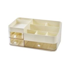 Makeup Organizer With Drawers, Countertop Large Skincare Organizers - White