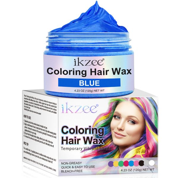 Blue Hair Wax - Temporary Color That Styles &amp; Washes Out Easily