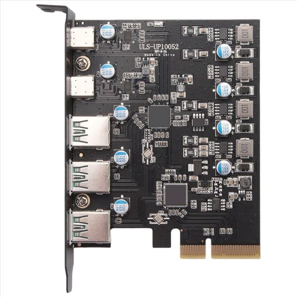 Pcie To Usb 3.2 Gen 2 Card with 10Gbps Bandwidth 5-Port
