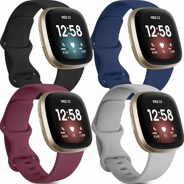Soft Silicone Waterproof Replacement Strap for Fitbit Versa 4/3 Sense 2/1