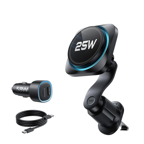 ESR OmniLock Qi2.2 25W MagSafe Car Mount Kit with CryoBoost - Air Vent