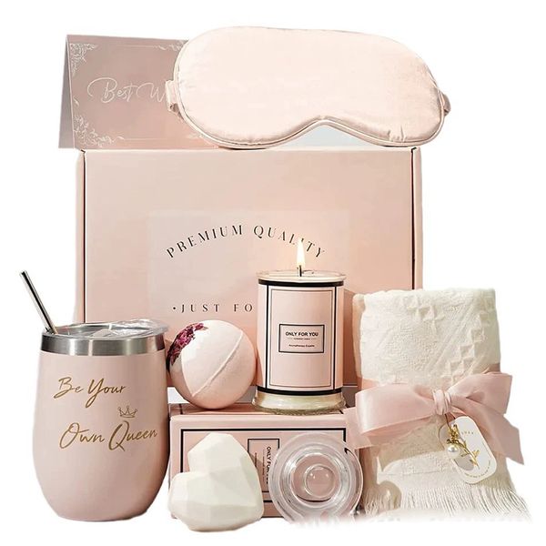 9 Pieces-Relaxation Spa Aromatherapy Gift Set Self Care Package for Women