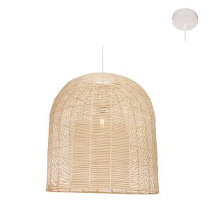 Tesse 420 - Pendant - E27 1x60w - Nature Woven Rattan
