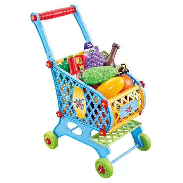 46-Piece Kid's Mini Shopping Cart