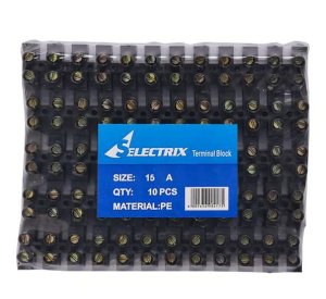 Zenith Bulk Pack x10 Strip Connector 15 Amp 12 Way - Black