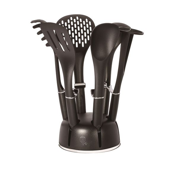 Berlinger Haus 7-Piece Non-Stick Kitchen Utensils Set - Black Royal