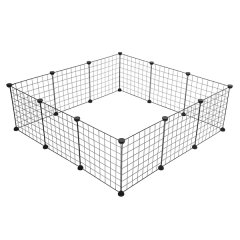 Small Dog Puppy Fence Pet Fence Portable DIY Mesh Cage Foldable Kitten
