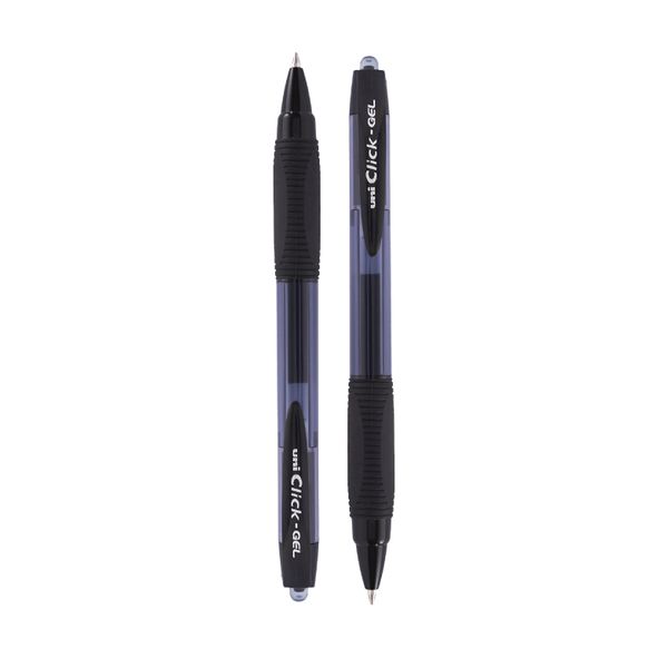 Uni Gel Click Roller Pen, XSG-R7 (0.7mm), Black, Pack of 2