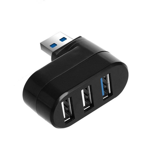 3-Port USB 2.0 Hub with Rotating Design for Laptop