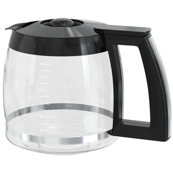 Glass water jug for 14-cup capacity coffee maker replacement pot coffee