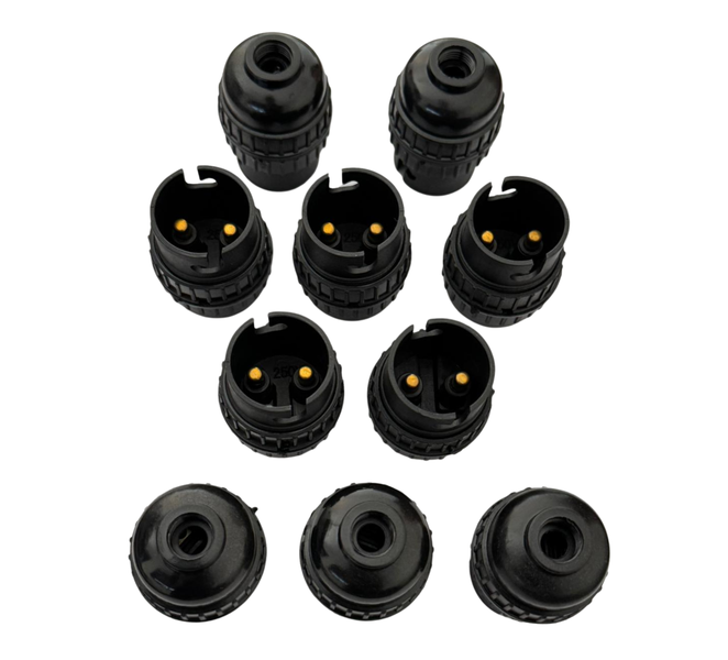 SiRCONY Black Lampholder Cord Grip - 10 pack