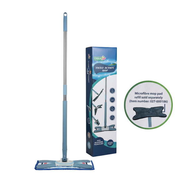 Microfibre Mop Twist Action Handle - 123 cm