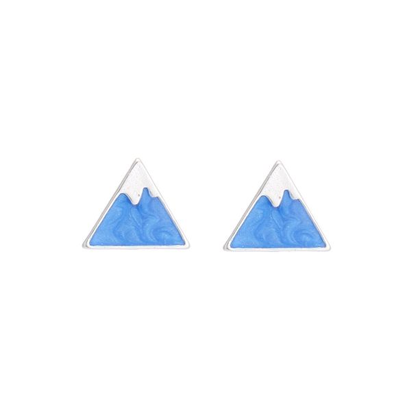Vintage Snow Mountain Stud Earrings