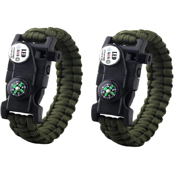 21 In 1 Survival Bracelet Paracord Kit With Emergency Tools