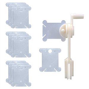 500 Pieces Embroidery Floss Bobbins with Floss Winder for Craft DIY