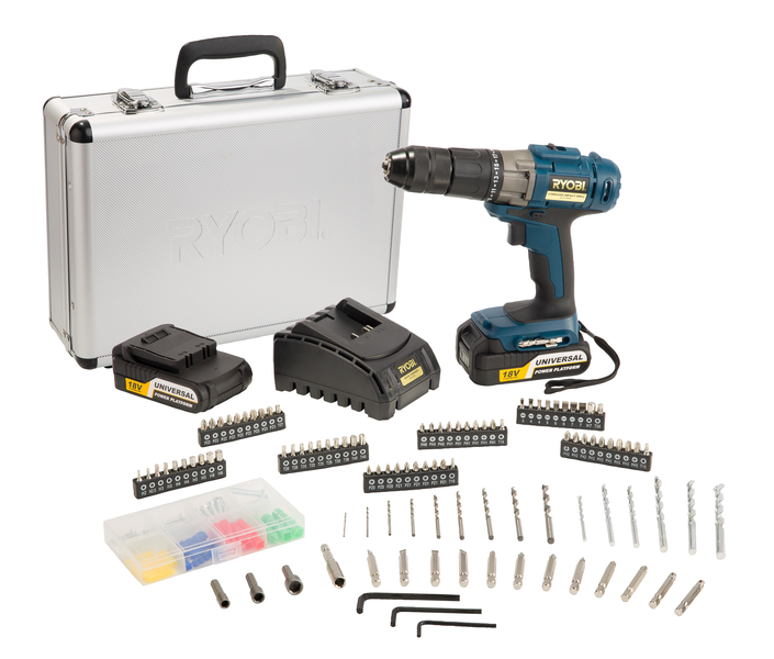 Ryobi 18V Impact Drill Driver Kit incl batteries &amp; charger