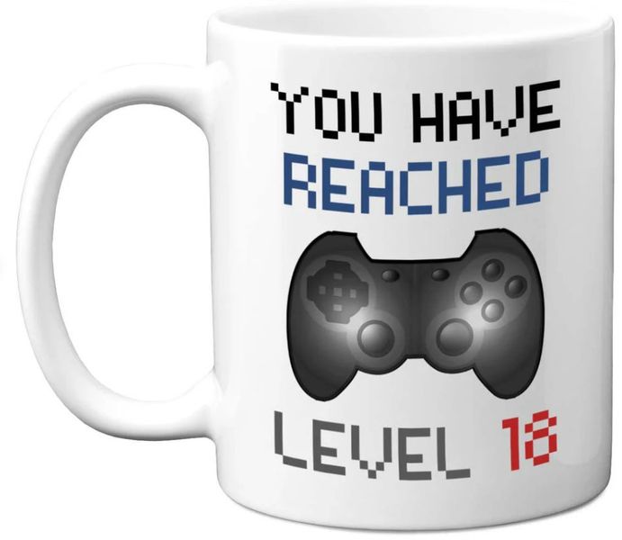 You've Reached Level 18 Gaming 18th Birthday Gift 11Oz Premium Coffee Mug