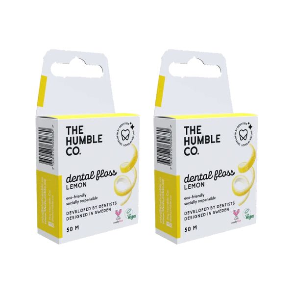 The Humble Co - Dental Floss Lemon - Vegan - Eco Friendly - Pack Of 2