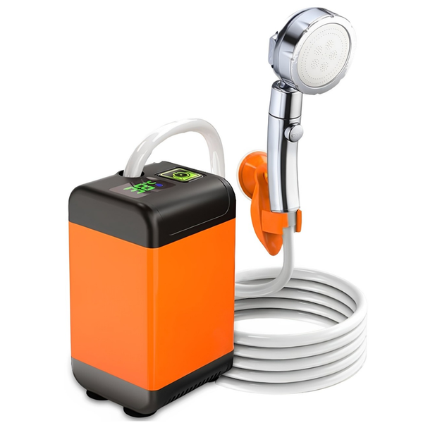 Portable Camping Shower With Pump 4800mAh And Temperature Display