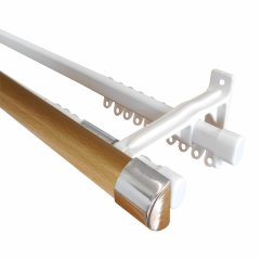 33mm Half Round/ Double Track 2.5m - Beech
