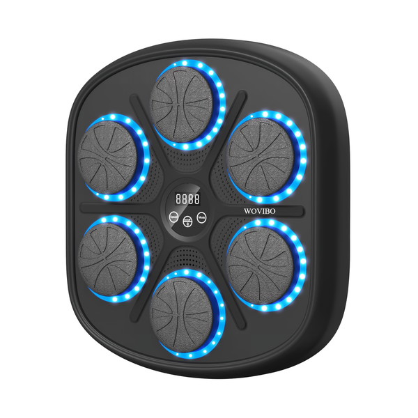 6-Target Smart Boxing Machine with Bluetooth, LED Lights &amp; Digital Counter