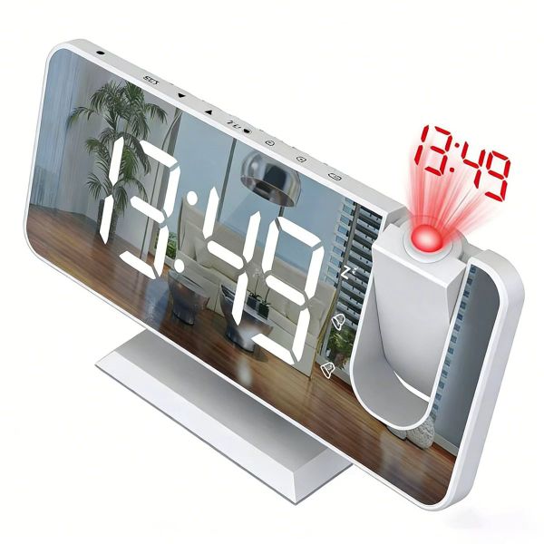 Alarm Clock Digital Temp &amp; Humidity Display and Time Projection HUAOI