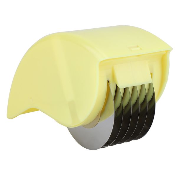 Stainless Steel Antirust Rolling Cutter Mincer Vegetable - Yellow